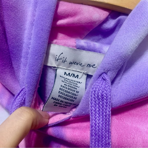Pink and purple tie dye hoodie - Picture 2 of 4